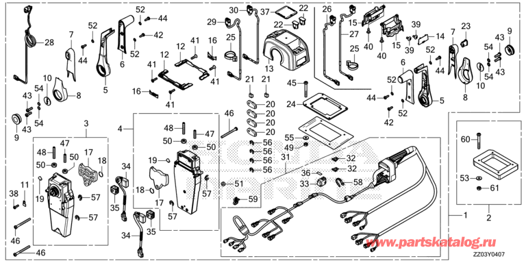  Honda BF80AK1 - Fop-4-7 Double Type Remote Control Top Mount (Nhk Mec)