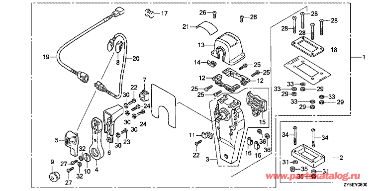   4x-  BF150AK2 - Fop-8   (,  , ) / Fop-8 Single Type Remote Control Top Mount (Right)