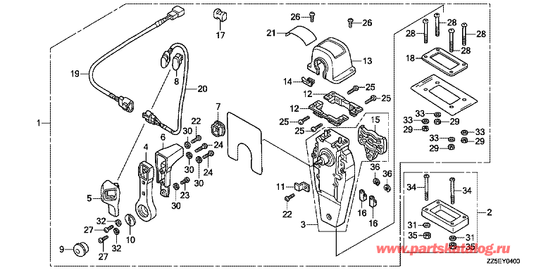    BF40DK2 - Fop-4   (,  , ) / Fop-4 Single Type Remote Control Top Mount (Right)