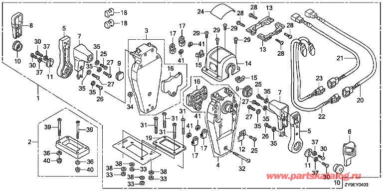   -   BF90DK5 - Fop-4-3 Double Type Remote Control Top Mount (Left)