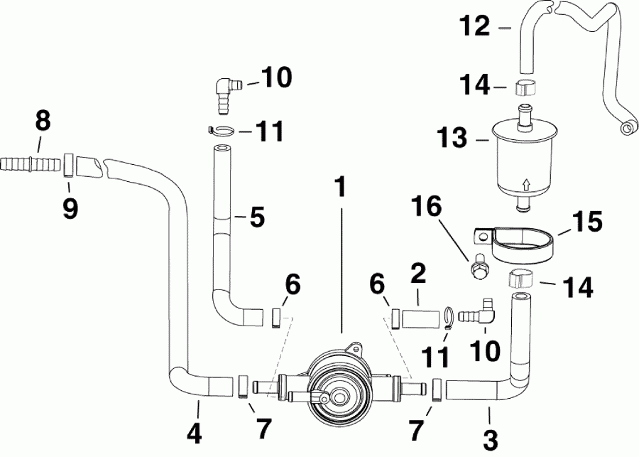  Evinrude E175DSLSCR  - el Lift Pump & Filter / el Lift  & 