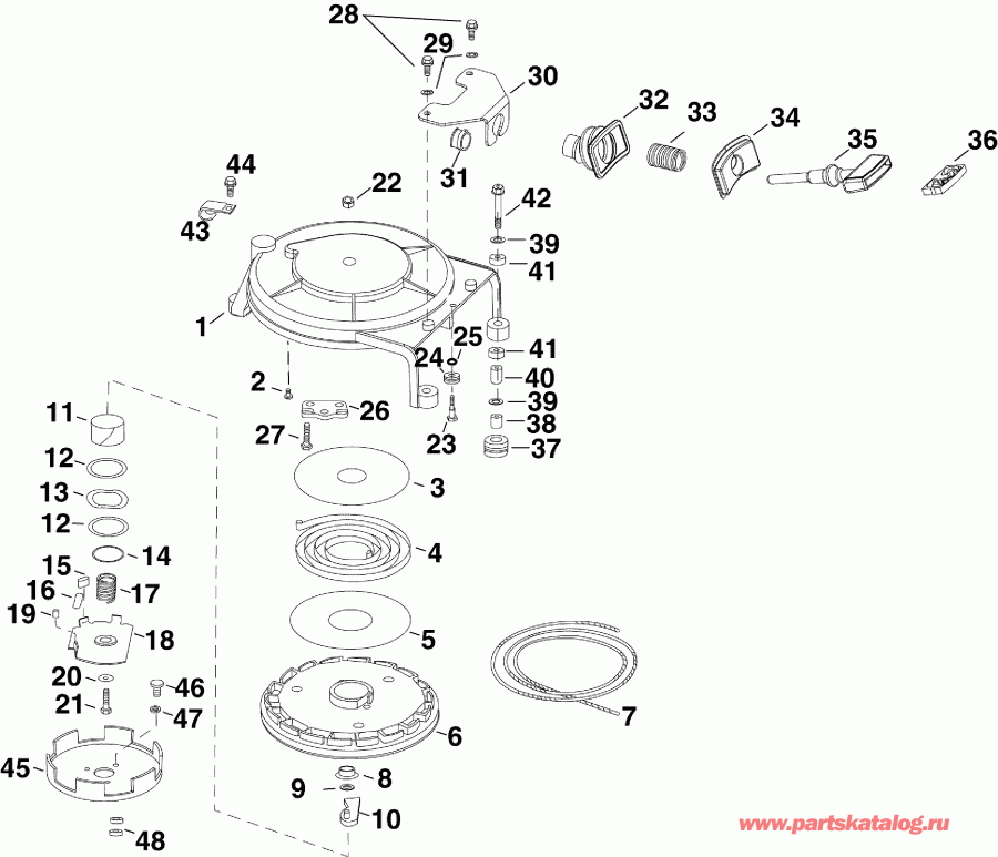  Evinrude E65WDRLSCS  - coil  / coil Starter