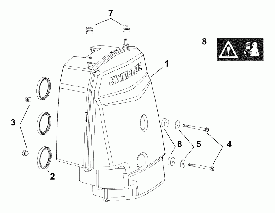    EVINRUDE E225DCXAAD  - air Silencer / air 