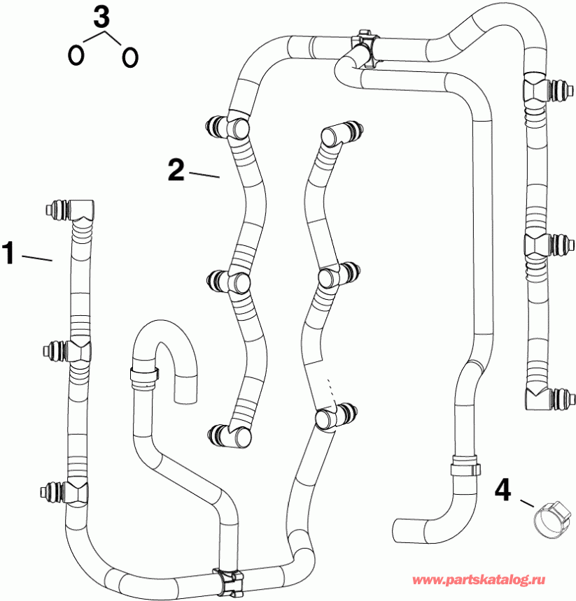   Evinrude E150DHLABA  - fuel Rails -  s