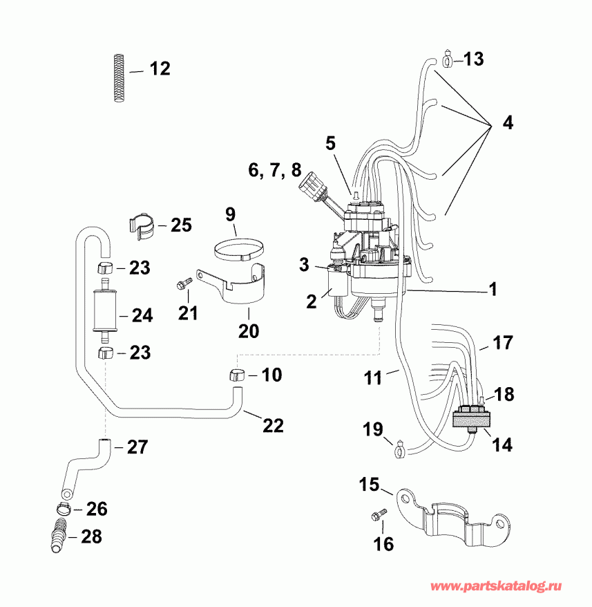 ��������� ����� Evinrude E175DGXABB  - �������� �����