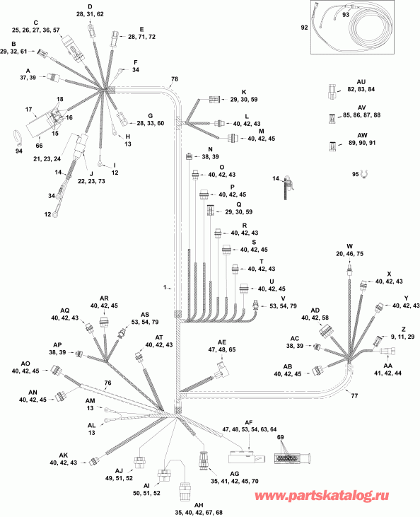 ��������� ������� E225HSLABB  - ��������� - ���� �������� (3.3 L) - electrical Harness (3.3 L)