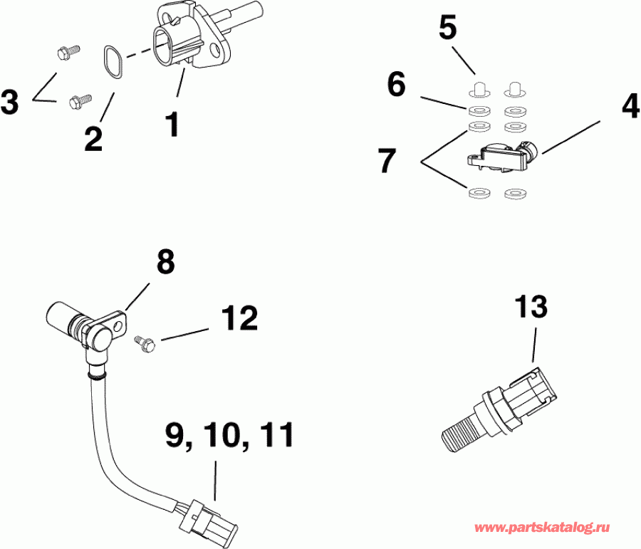  Evinrude E30DTSLABF  -  - sensors