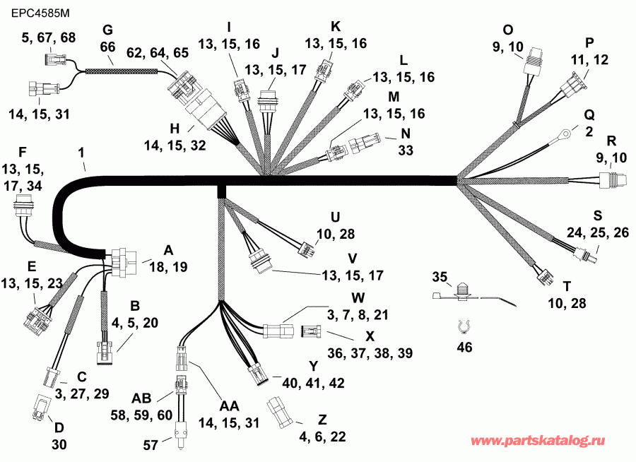    EVINRUDE E30MALABB  - electrical Harness -  -  
