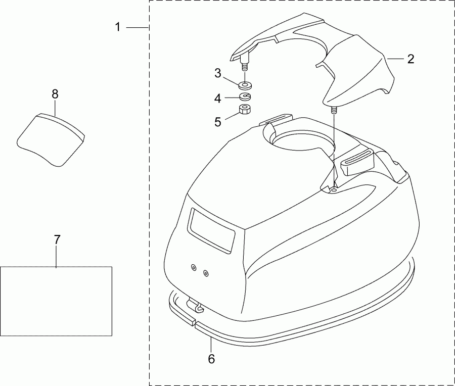   Evinrude E3RG4ABA  - upper Engine Cover /     ()