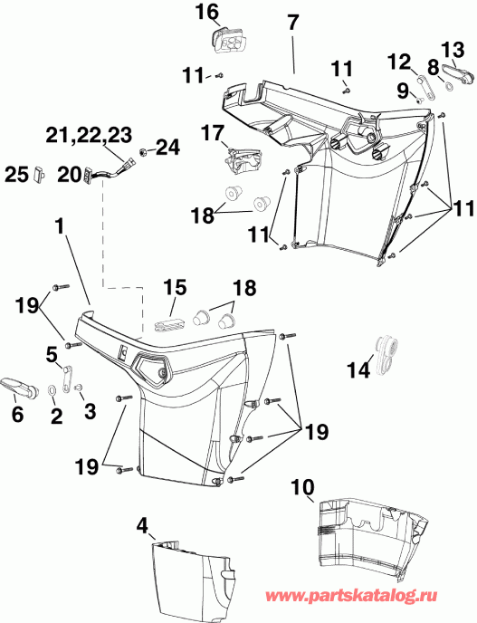  EVINRUDE E40DHSLABA - ITALY ONLY  -    - lower Engine Cover