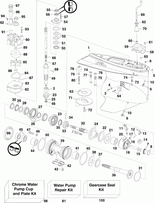 Evinrude E150DCXIIB  - ype, Counter Rotation - ype,  