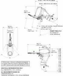   -  Tilt, Tiller Steer (Profile Drawing - Manual Tilt, Tiller Steer)