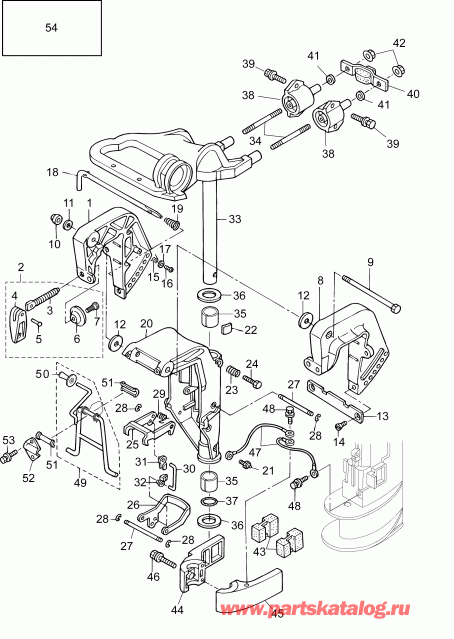 �������� ��������� ����� EVINRUDE B10R4INS  - stern & ���������� ��������� (r, Te Models) / stern & Swivel Bracket (r, Te Models)