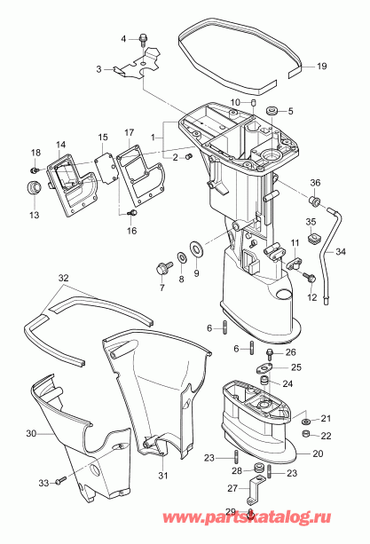   Evinrude B15PL4INS  -    - driveshaft Housing