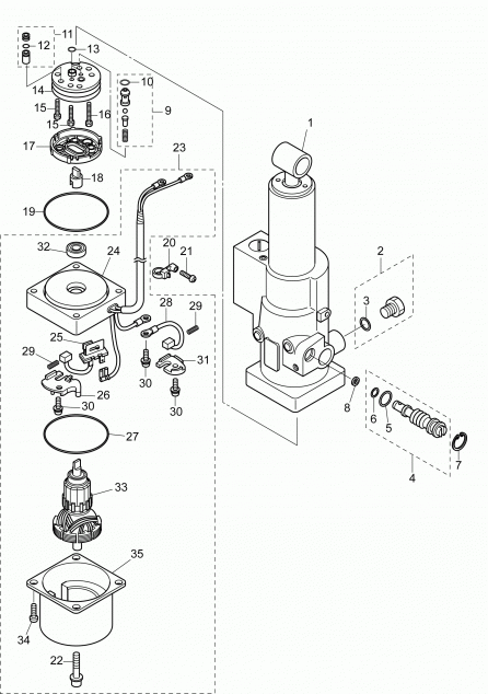    B15PL4INS  - power Tilt Hydraulic Assembly -   Hydraulic Assembly