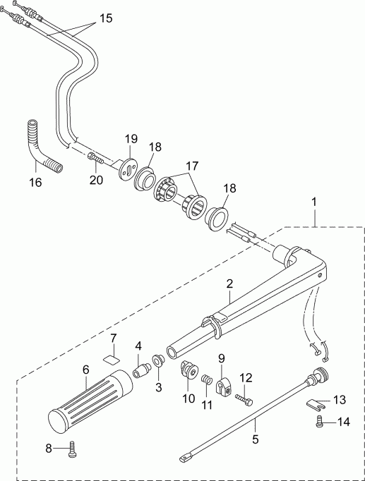    B3R4INS  -  Assembly - tiller Handle Assembly