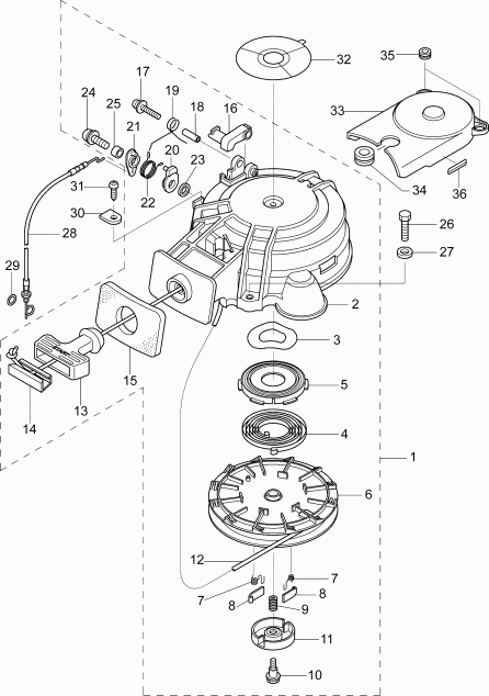 ��������� ����� EVINRUDE E10R4INS  - recoil Starter - ���������� �������