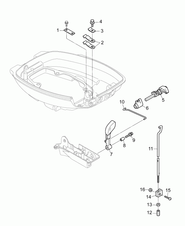     E15R4INS  - shift Linkage (tiller Models) /   (tiller Models)