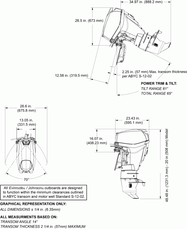   EVINRUDE E30DPSLINC  - Powertilt, Remote Steer / Powertilt, Remote Steer