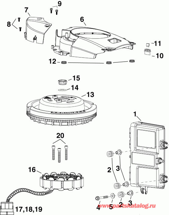    E55MJRLINB  - m, Stator, Flywheel - m, , 