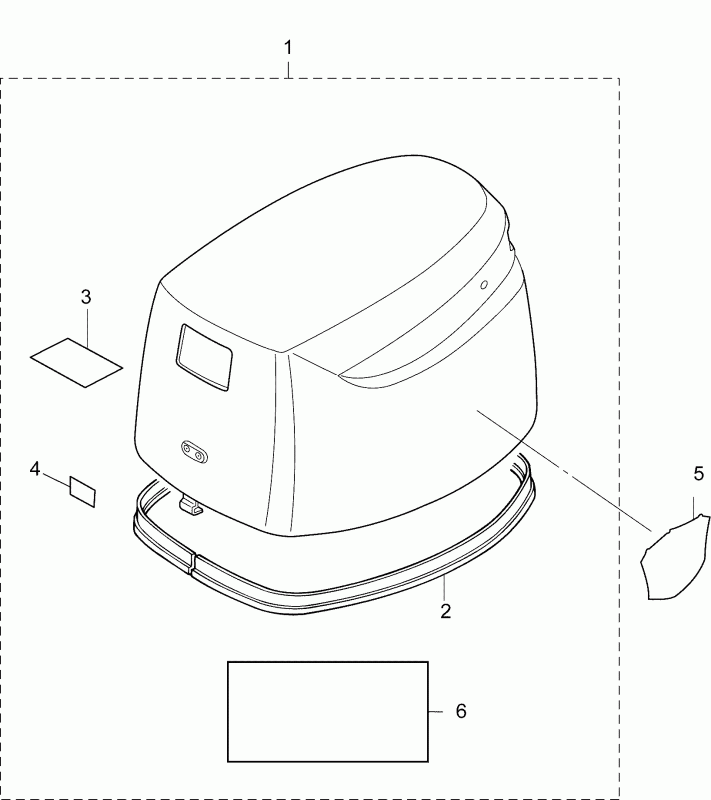 ��������� ����� Evinrude B10R4AAB  - upper Engine Cover - �������  ������ ��������� (�����)