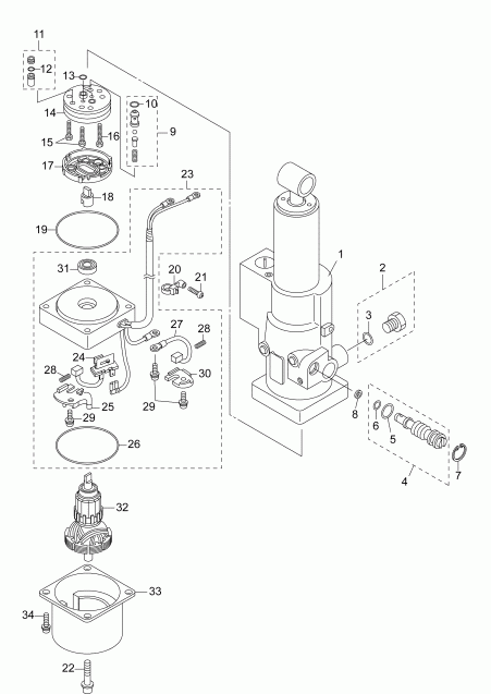   EVINRUDE B10TPL4AAB  - trim & Tilt Hydraulic Assembly / trim & Tilt Hydraulic Assembly