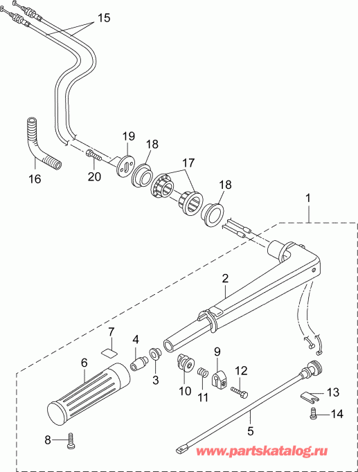    B3R4AAB  - tiller Handle Assembly