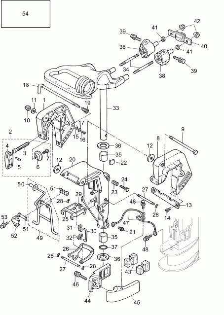   E10R4AAB  - stern & Swivel Bracket (r, Te Models) / stern &   (r, Te Models)