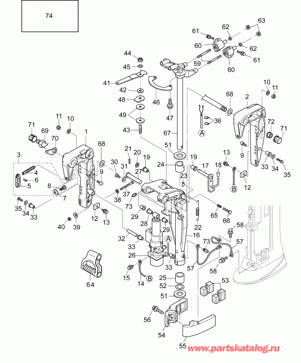   E10TPL4AAA  - stern & Swivel Bracket (pl, Px, Tp, Models) - stern &   (pl, Px, Tp, Models)