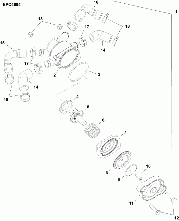  Evinrude E115DPXAAA  - water Pressure Relief Valve - ������ ������ �������� ����