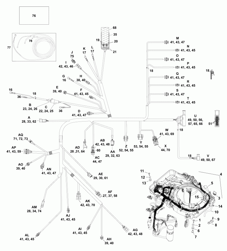 ��������� �������� ����� EVINRUDE E130DSLAAA  - ��������� - ���� ��������