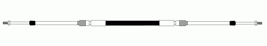  EVINRUDE E15TEL4AAA  - control Cables - Universal - 3300 Type
