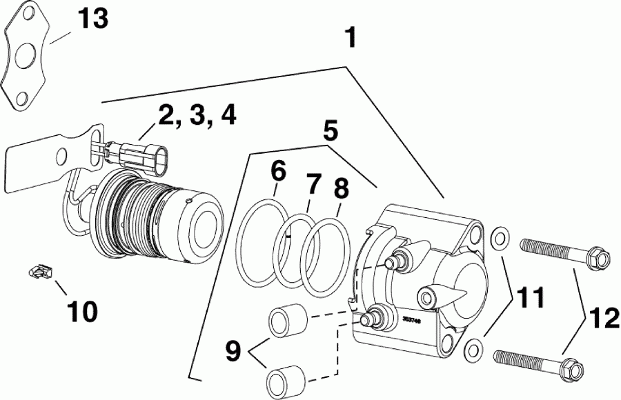 ��������� �������� ����� EVINRUDE E30DRAAA  - ��������� �������� / fuel Injector