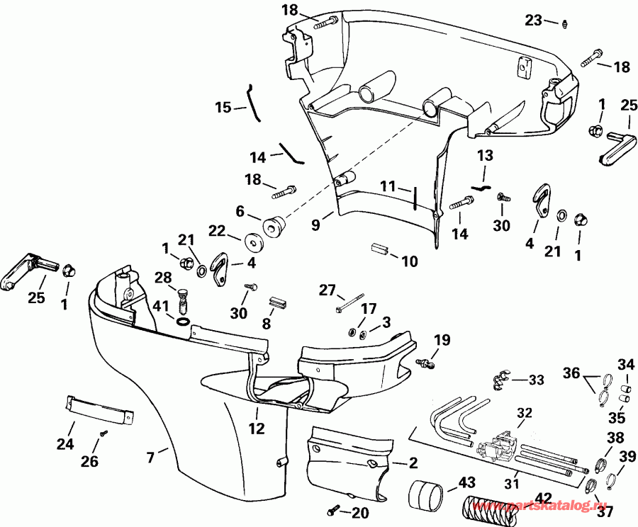  Evinrude E150FPXSSM FFI, Elec Start, TNT, 20 IN.   - wer Engine Cover