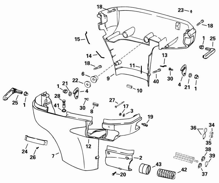   Evinrude E150FCXSIF FFI, elec start, TNT, 25 in s  - wer   () / wer Engine Cover