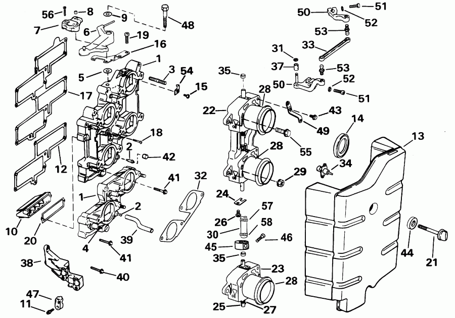    Evinrude E250FPZSIF FFI, elec start, TNT, 30 in s  - take Manifold / take 