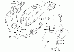 Motor  & Intergral   (Motor Cover & Intergral Fuel Tank)