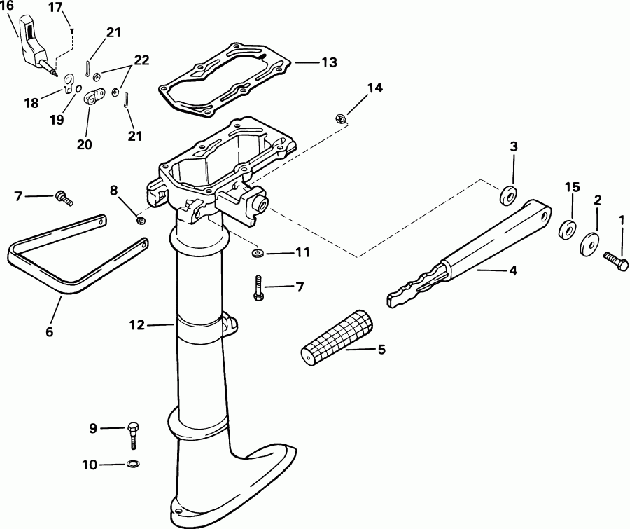 ��������� ����� Evinrude E3WRSIR Commercial, Rope Start, Tiller,   - dsection