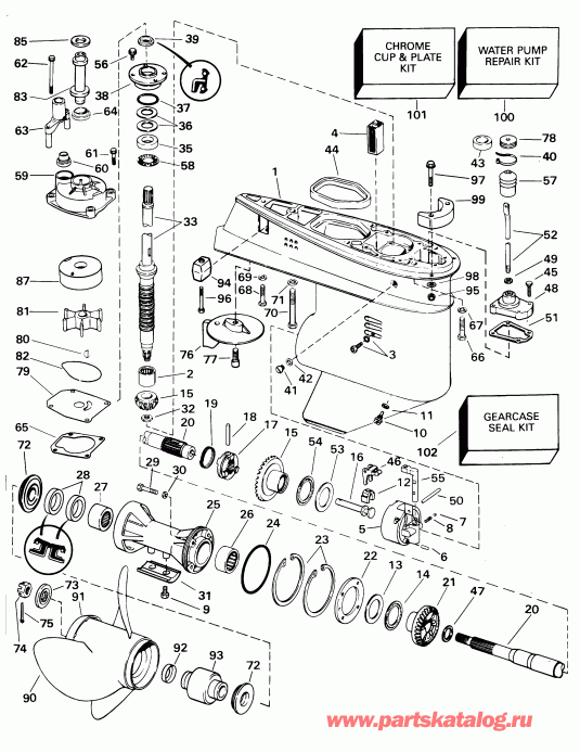   EVINRUDE E40WRLSIR commercial, rope start, 20 in   - arcase / arcase