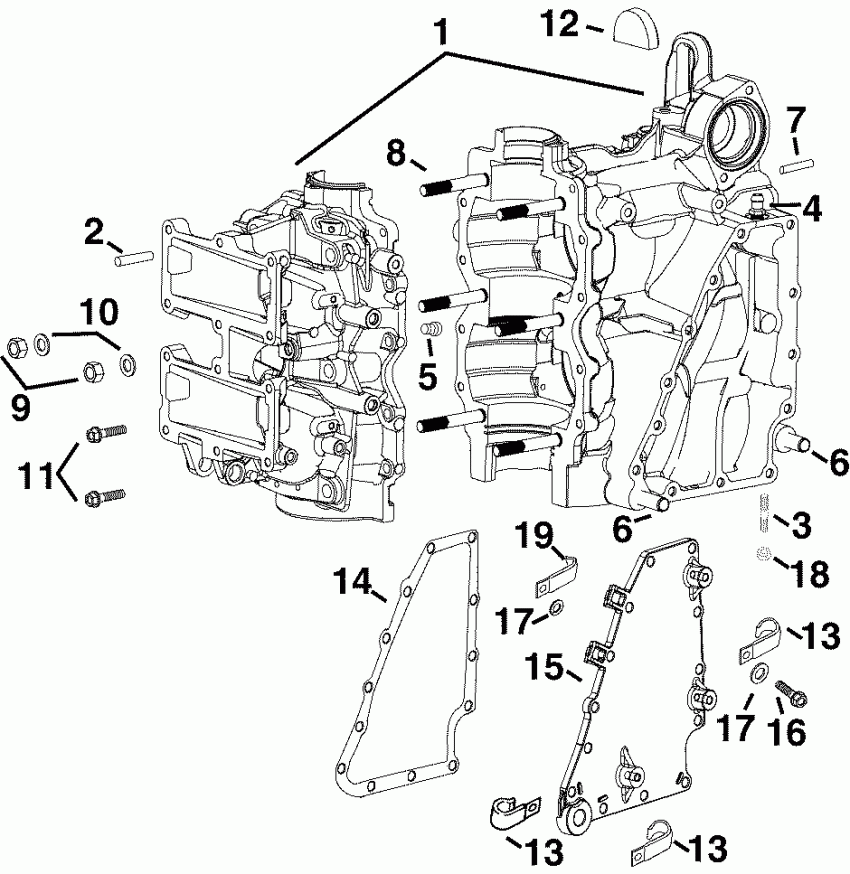 ��������� ����� ������� E50DPLSRC  - linder / ������ ��������� / linder/crankcase