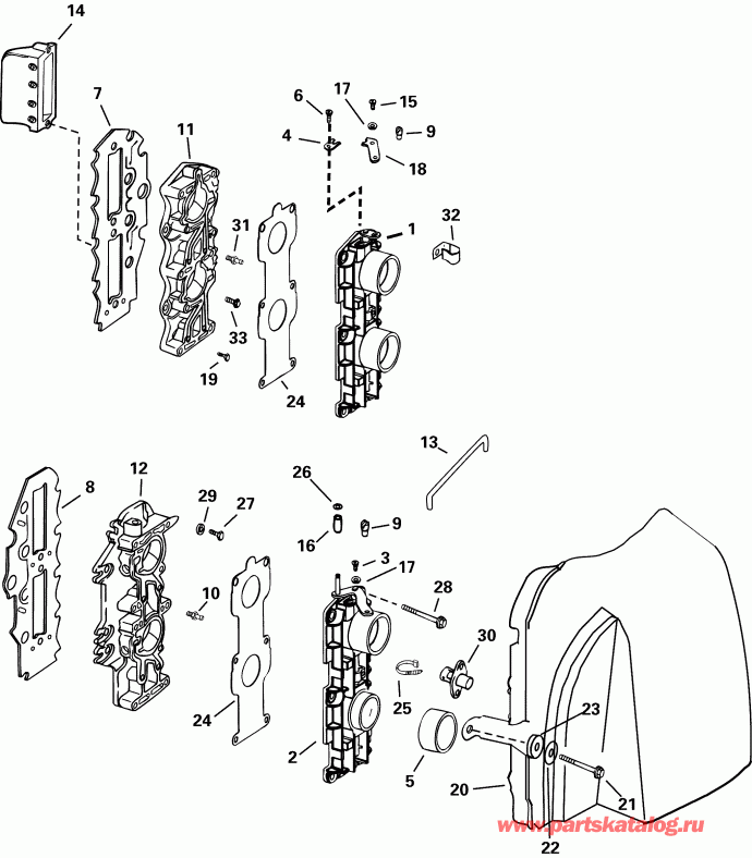  EVINRUDE E115FPXSOD  - take  - take Manifold