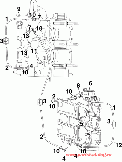   Evinrude E50DSLSCS  - l Recirculation System / l Recirculation System
