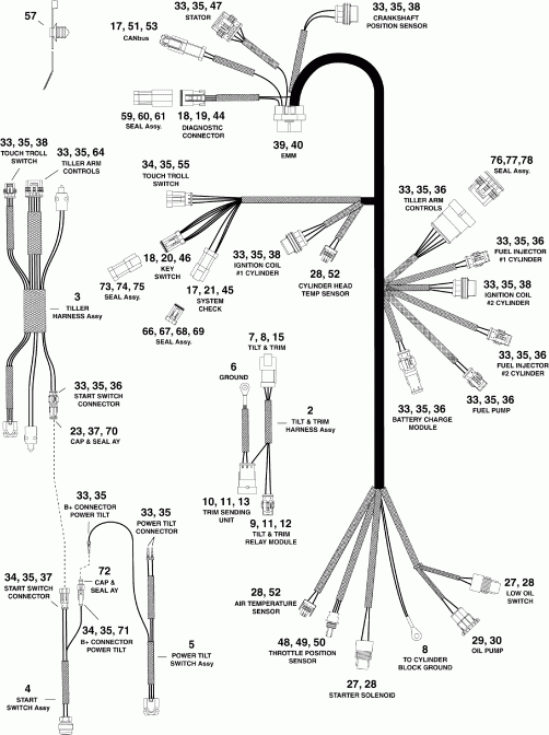 ��������� �������� ����� EVINRUDE E30DRLSES  - ectrical ���� ��������