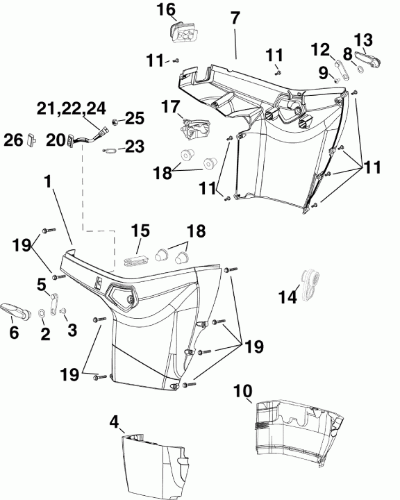    Evinrude E50DSLISR  - wer Engine Cover