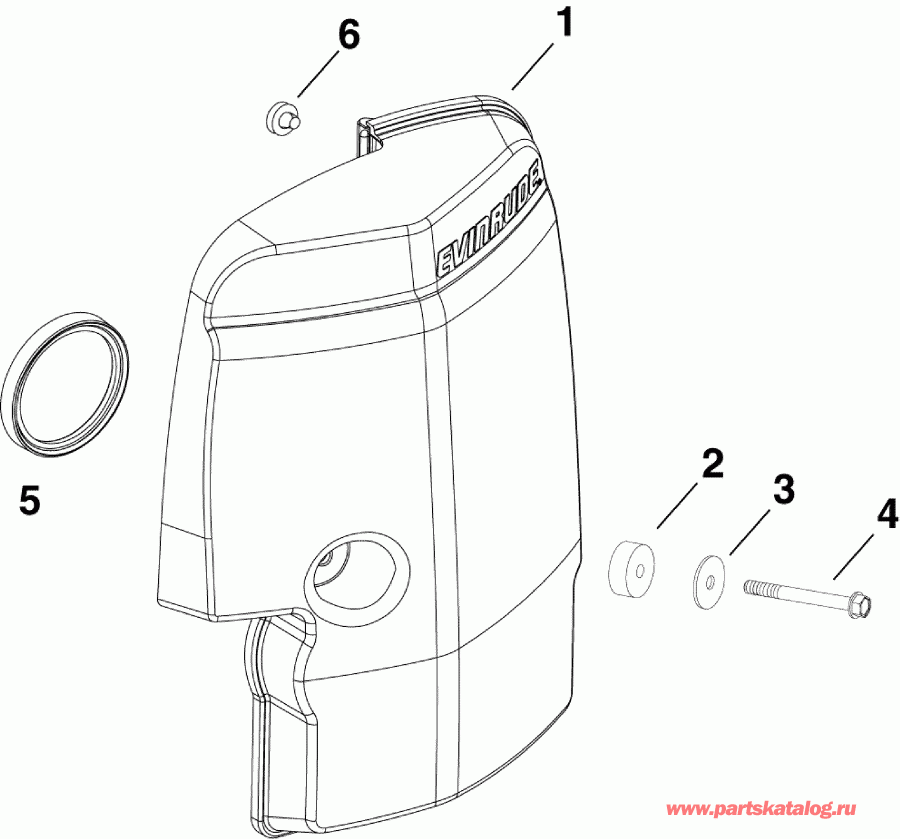   Evinrude E75DSLISF  - r  / r Silencer