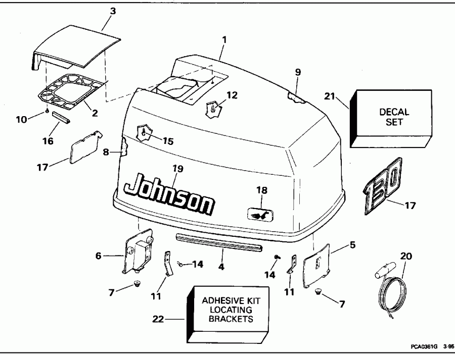 ����� Evinrude E130TXAOR 1995  - Johnson