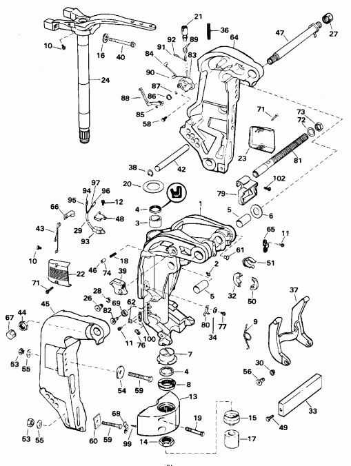  EVINRUDE E200CXEOC 1995  - dsection / dsection