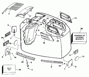   () - Evinrude - 200stl, 225stl (Engine Cover - Evinrude - 200stl, 225stl)
