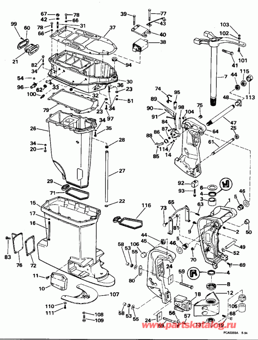  Evinrude E300PLEOR 1995  - dsection
