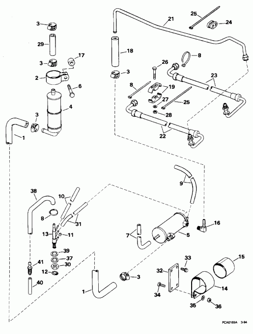  Evinrude E300PLEOR 1995  - wer Steering Group - wer   Gro